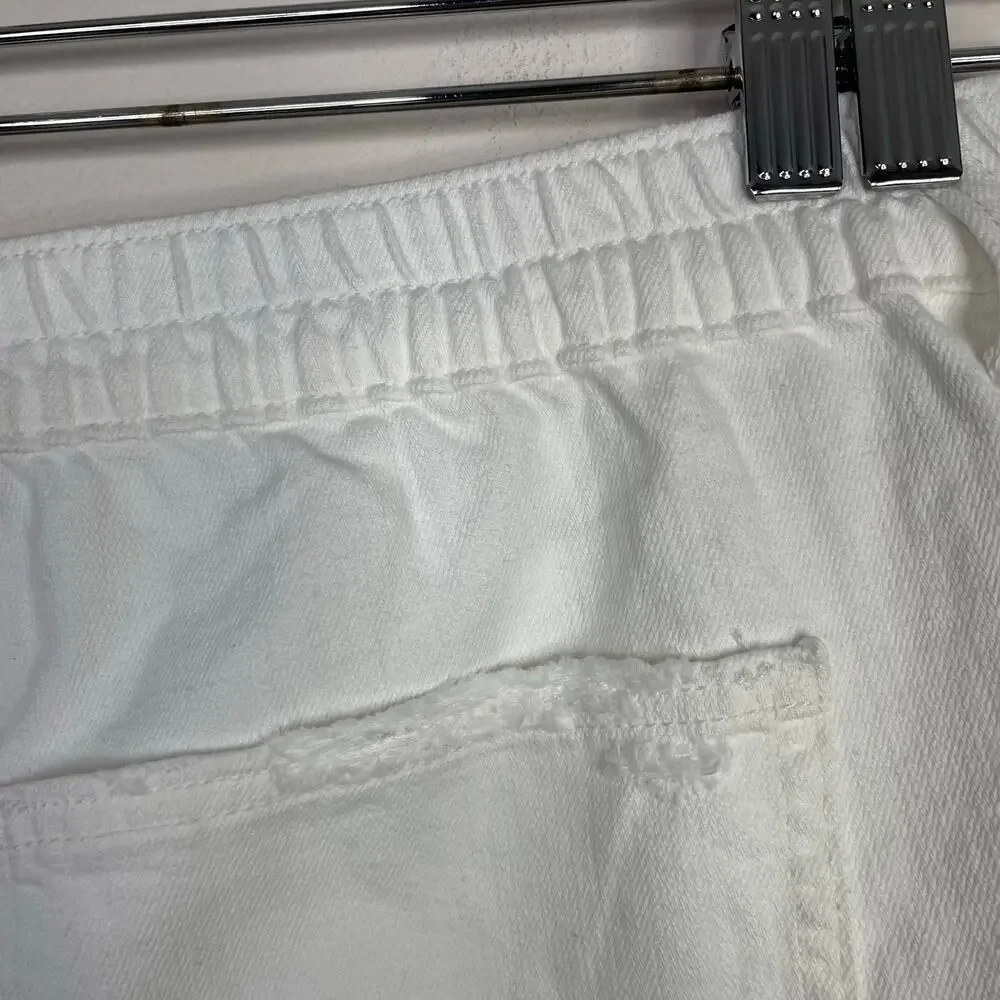 Aerie Daydream Distressed Comfy Denim Jean Shorts cutoffs White plus XXL 20